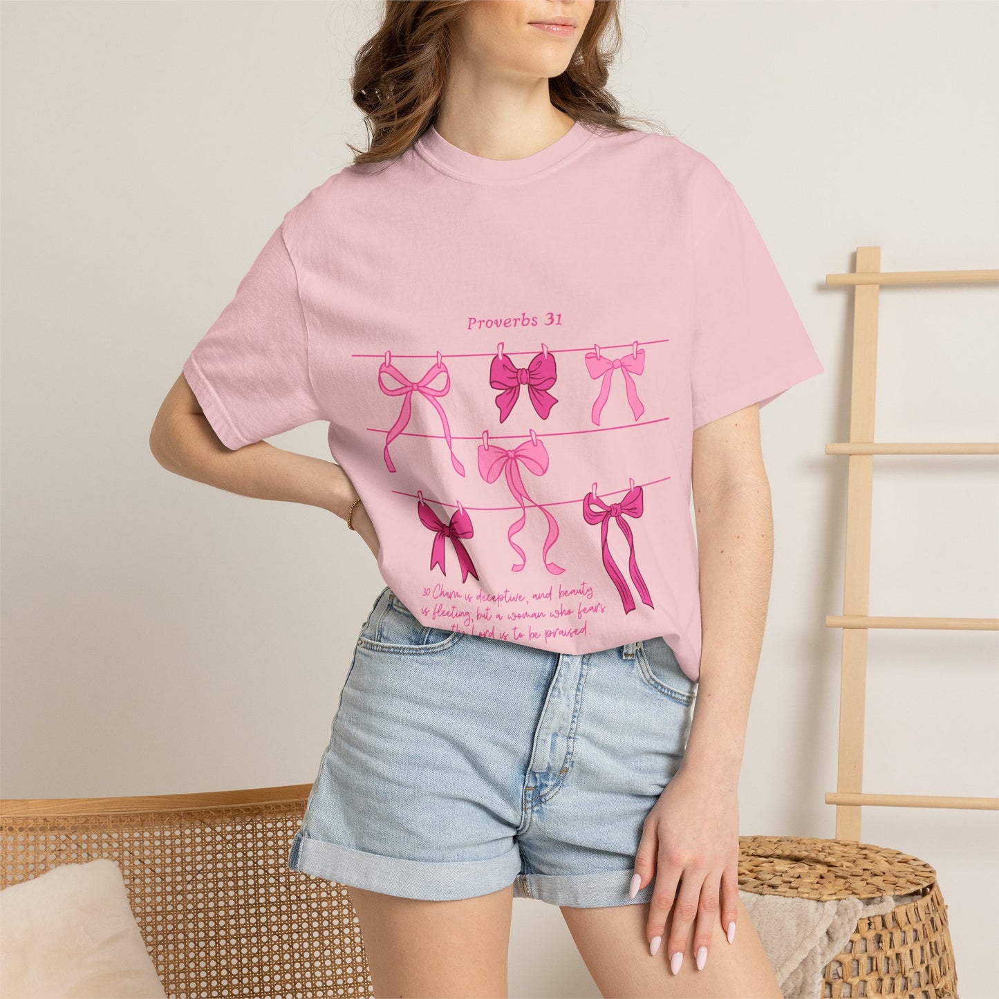 Proverbs 31 Bows Shirt | Coquette Christian T-Shirt for Women