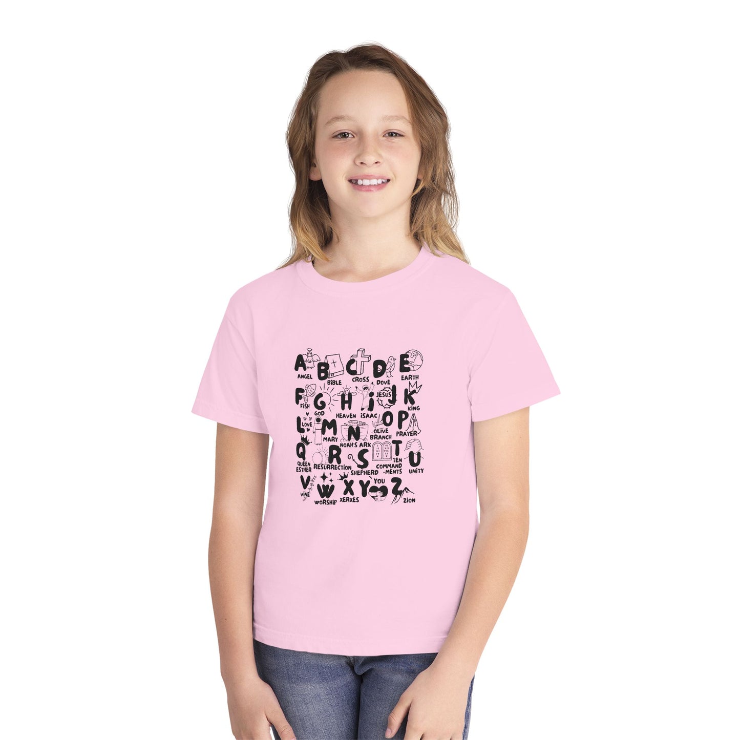 Biblical Alphabet Kids Tee – Christian ABC Shirt for Sunday School
