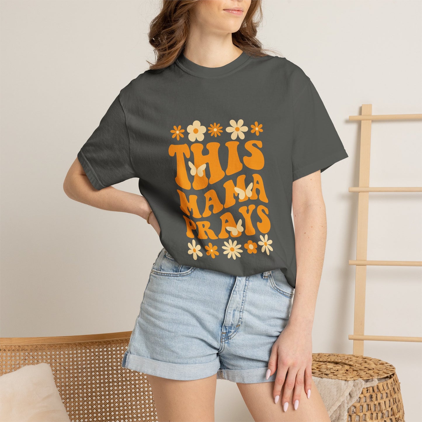 This Mama Prays Shirt — Retro Christian Mom T-Shirt Gift