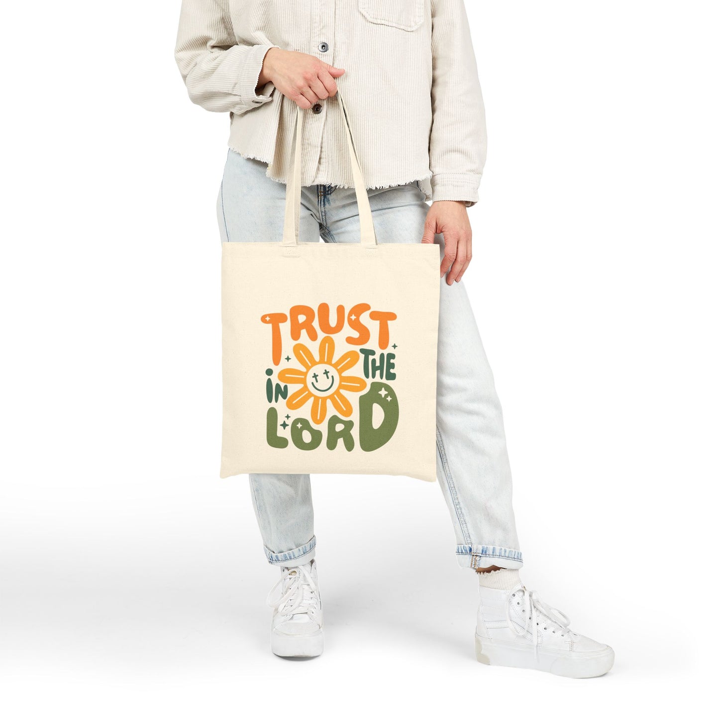 Trust in the Lord Tote Bag — Retro Christian Canvas Bag