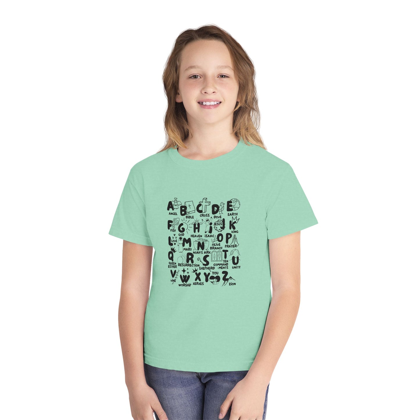 Biblical Alphabet Kids Tee – Christian ABC Shirt for Sunday School