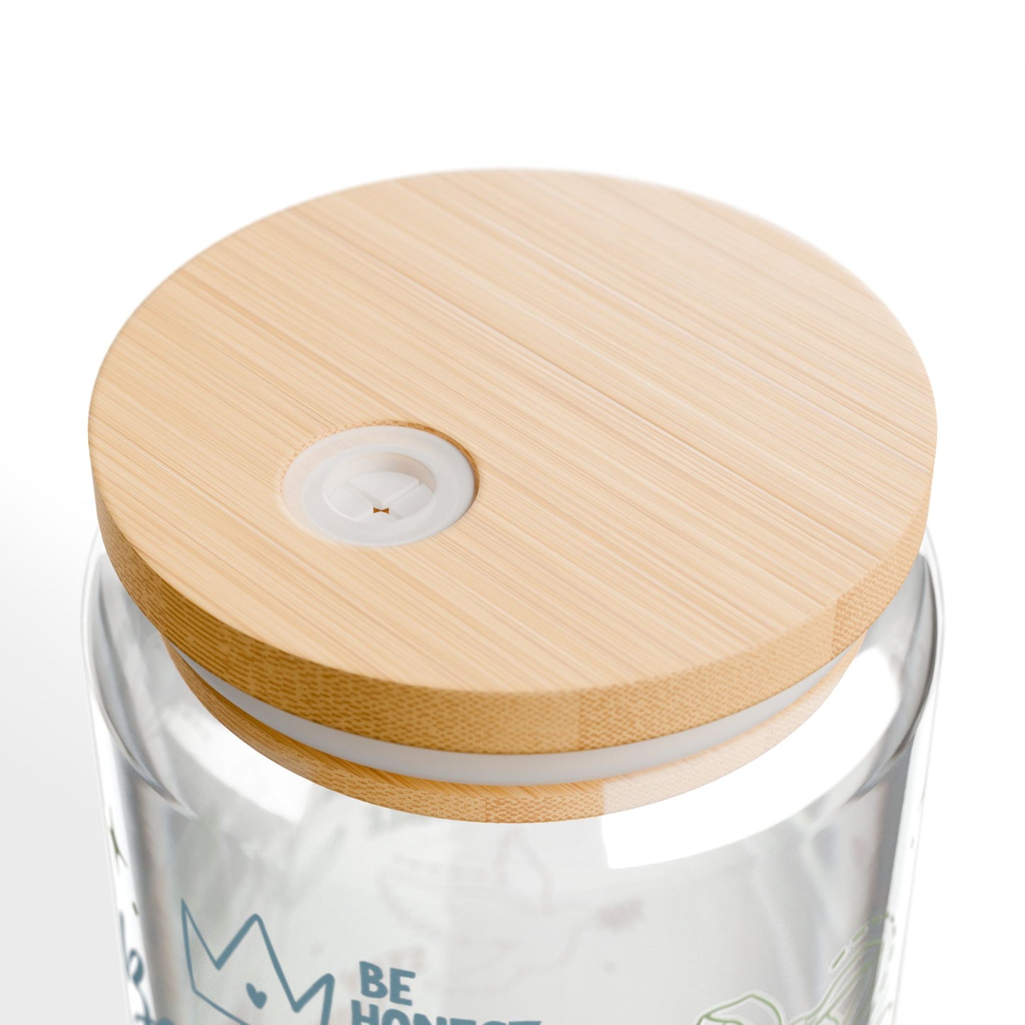 Proverbs 31 Woman Glass Cup — Christian Iced Coffee Cup with Bamboo Lid