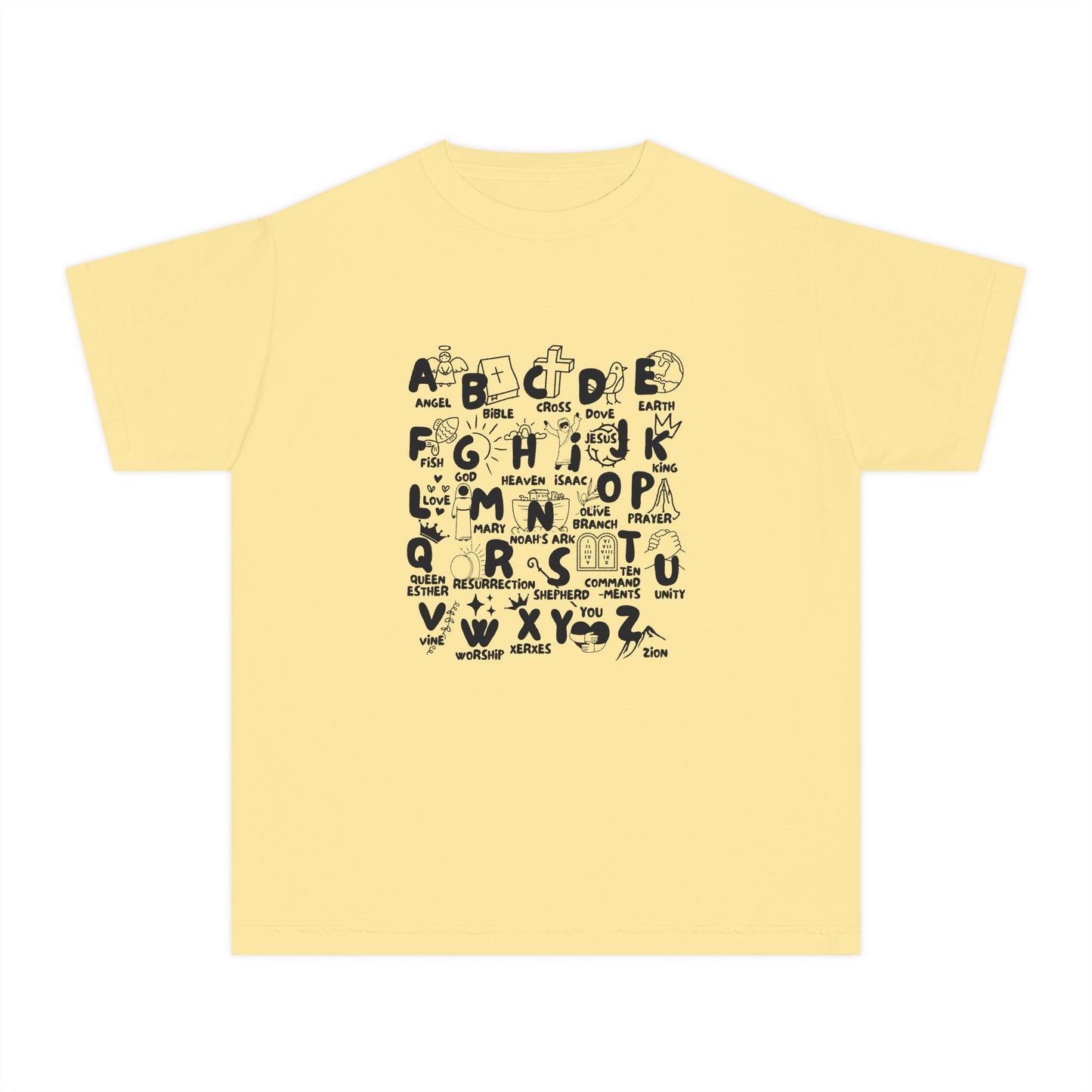 Biblical Alphabet Kids Tee – Christian ABC Shirt for Sunday School