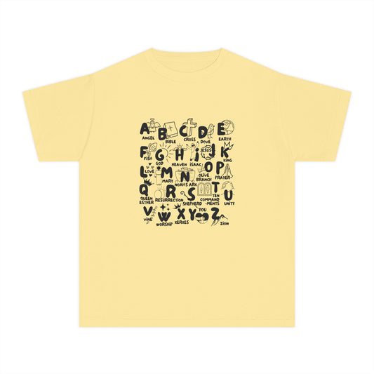 Biblical Alphabet Kids Tee – Christian ABC Shirt for Sunday School