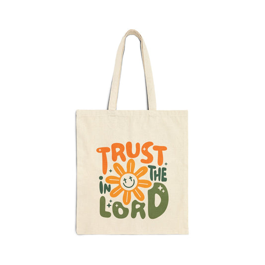 Trust in the Lord Tote Bag — Retro Christian Canvas Bag