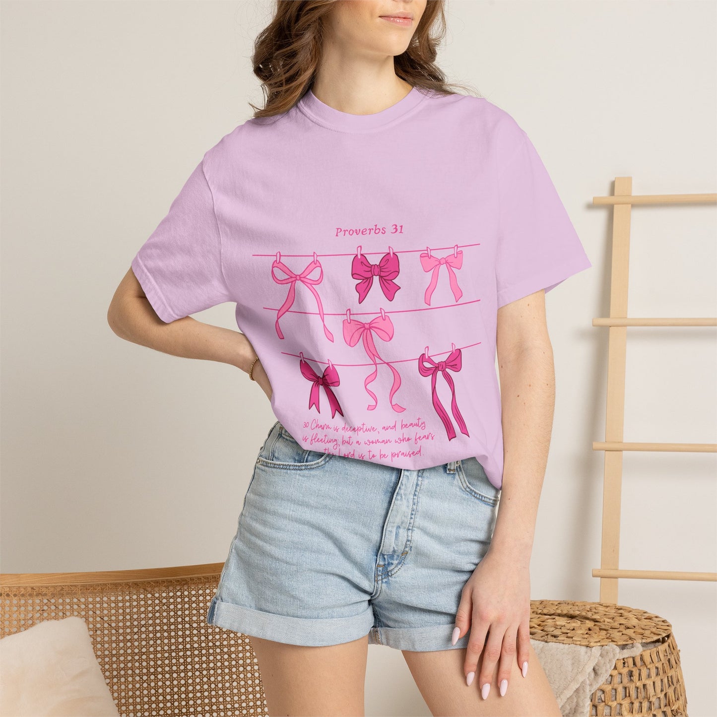 Proverbs 31 Bows Shirt | Coquette Christian T-Shirt for Women