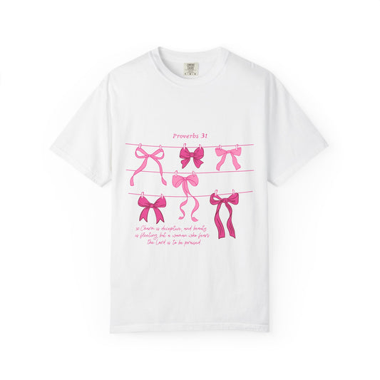 Proverbs 31 Bows Shirt | Coquette Christian T-Shirt for Women