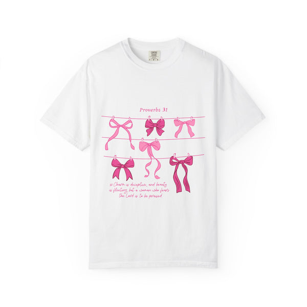 Proverbs 31 Bows Shirt | Coquette Christian T-Shirt for Women