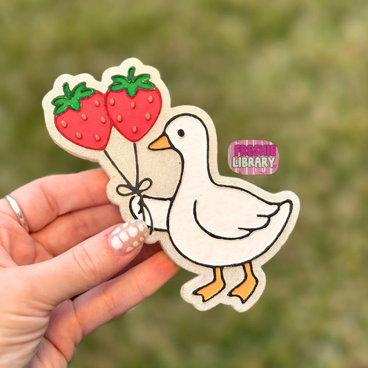 Goose- Strawberry Balloons Car Freshie